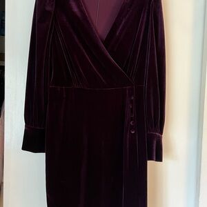 Calvin Klein Deep Purple Long Sleeve Dress